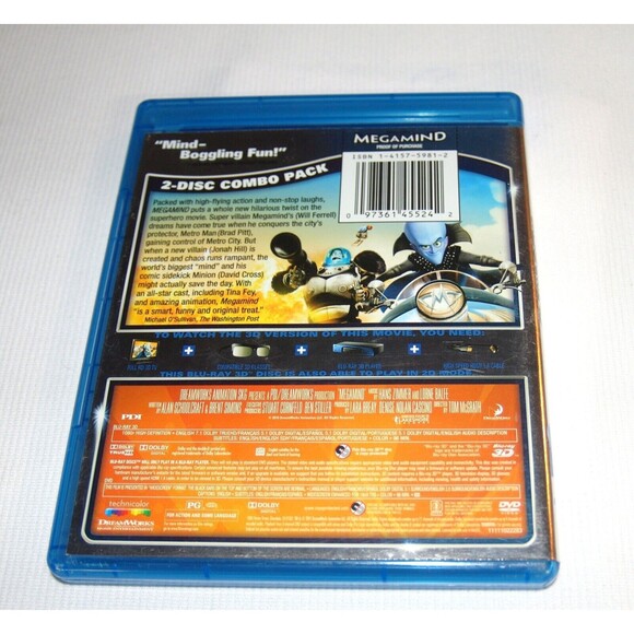 Megamind Blu Ray & 3D Edition Dreamworks - Picture 2 of 3